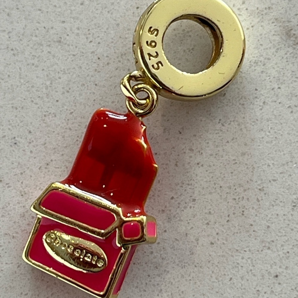 GNOCE Chocolate Box Charm 925 Sterling Silver Gold Plated Enamel - Picture 5 of 5